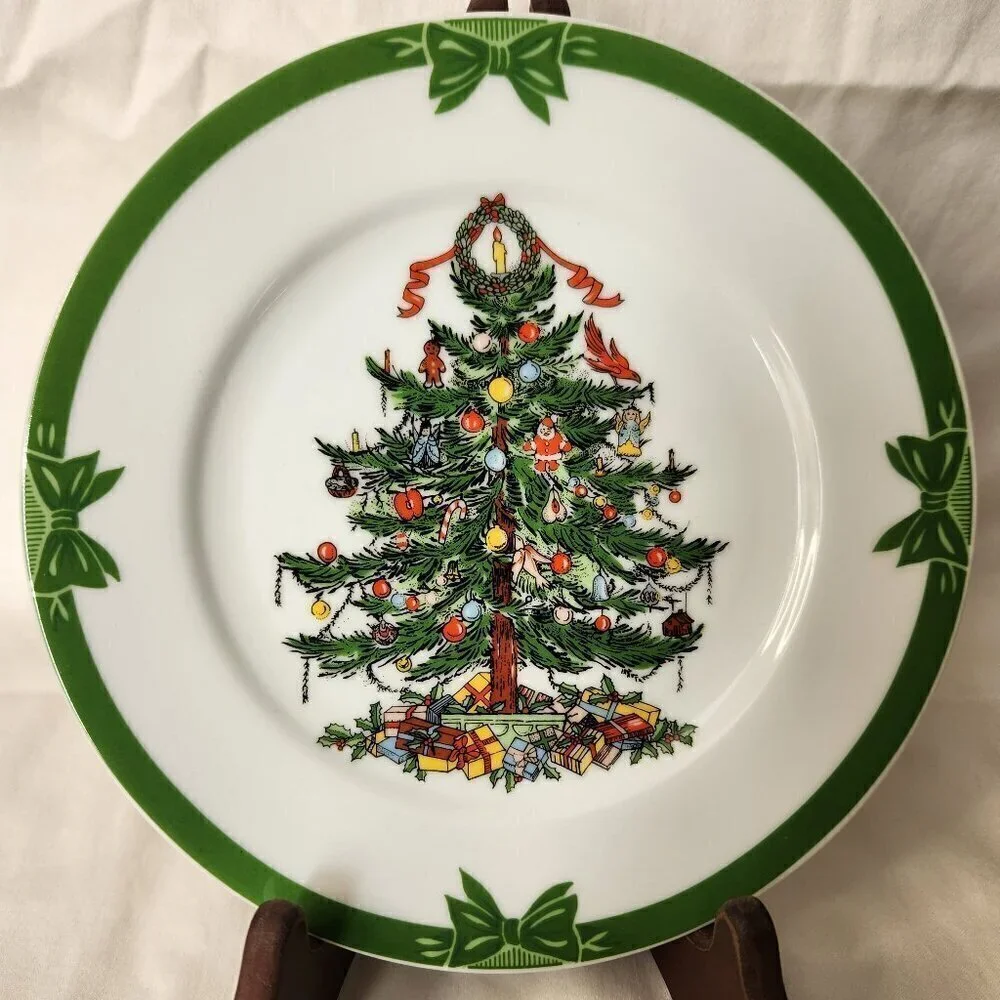 Georges Briard Yule Tide Christmas Tree Salad Desert Plate 7-1/2
